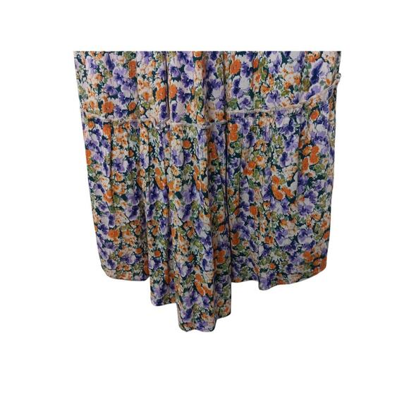 Angie Womens Dress Small Multicolor Floral Boho Strappy Back Tiered Maxi - Picture 6 of 10